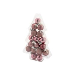 Cosy @ Home Boule Noel Set17 Mix Rose D3cm Plastic  