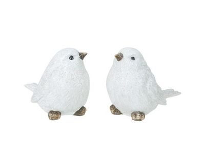 Vogel Ass2 Lichtgrijs 13x7xh9,5cm Langwe Rpig Polyresin