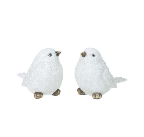 Oiseau Ass2 Gris Clair 13x7xh9,5cm Allon Ge Polyresine  Cosy @ Home