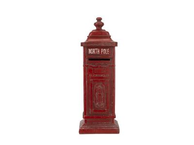 Brievenbus Rood 13,5x9,5xh37,5cm Resin 