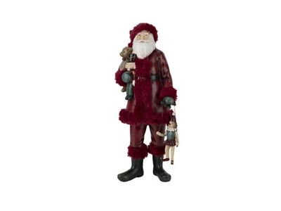 Santa Bordeaux 14,7x12,4xh38,5cm Resin 
