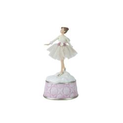 Cosy @ Home Figure Fairy Music Box Creme 11x11xh21,5 Cm Resine 