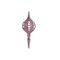 Hanger Charm Glitter Roze 6x6xh18cm Kuns Tstof 