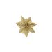 Kerstroos Clip Glitter Goud D15cm Kunsts Tof 