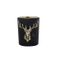 Theelichthouder Deerhead Gold Matt Zwart  10x10xh13cm Rond Glas 