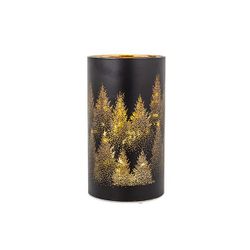 Lamp Xmas Trees Led Excl.3xaa Batt. Zwar T 9x9xh16cm Rond Glas 