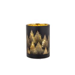 Lamp Xmas Trees Led Excl.3xaa Batt. Zwar T 9x9xh12cm Rond Glas 