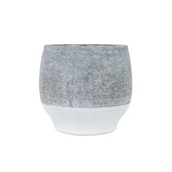 Cosy @ Home Cachepot Grey Wash Brun 12x12xh11cm Rond  Gres 