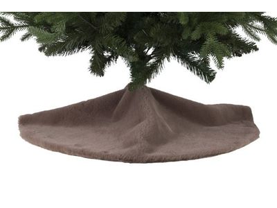 Robe Sapin Faux Rabbit Fur Brun D90cm Polyester