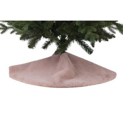 Robe Sapin Faux Rabbit Fur Rose D90cm Polyester 