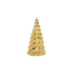 Lamp Kerstboom Incl. 3xlr44 Batt Goud 9x 9xh15cm Glas 