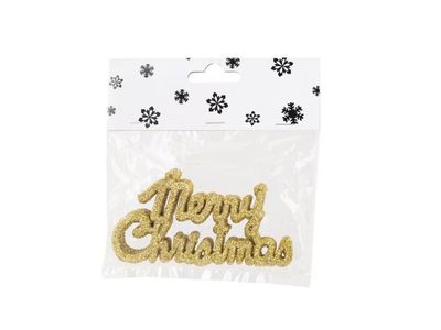Hanger Set6 Merry Christmas Goud 10cm Ku Nststof