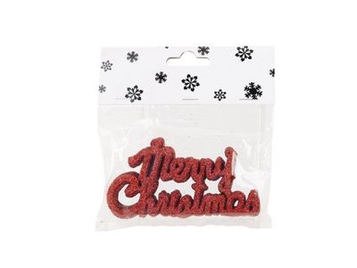 Hanger Set6 Merry Christmas Rood 10cm Ku Nststof