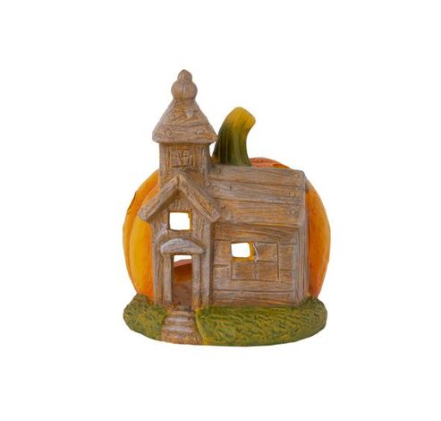 Huis Pumpkin Oranje 13x12,8xh14,8cm Rond Keramiek  Cosy @ Home