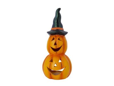 Chapeau Pumpkin Heads Stacked Orange 12, 5x11,5xh29,3cm Allonge Ceramique