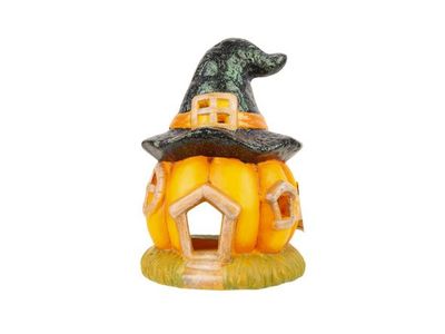 Chapeau Pumpkin House Orange 13x13xh18cm  Allonge Ceramique