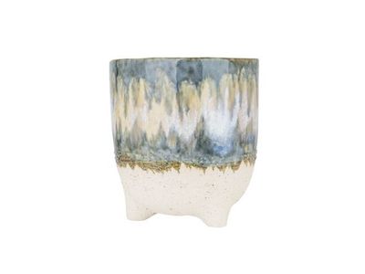 Bloempot Colormix Glazing Blauw 13x13xh14cm Rond Aardewerk