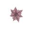 Kerstroos Clip Glitter Roze D18cm Kunsts Tof 