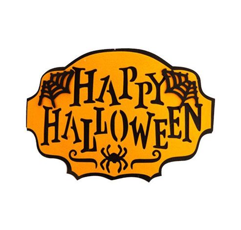 Happy Halloween Black Orange 45xh30cm Fe Utre  Cosy @ Home