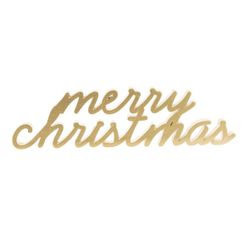 Letterdeco Merry Christmas Goud 23,3x,9x H4,5cm Hout 