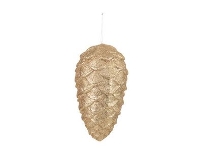 Denappel Hanger Glitter Champagne 14x14x H25cm Kunststof