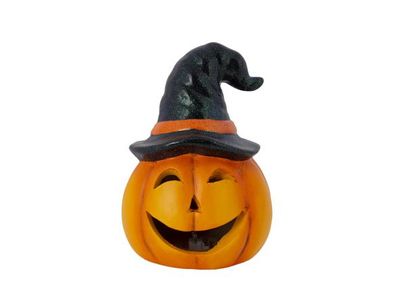 Citrouille Witch Hat Orange 15,5x15,5xh2 4cm Rond Ceramique