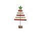 Kerstboom Rood Groen 16x5xh29cm Hout  