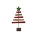 Kerstboom Rood Groen 11x4xh20cm Hout  