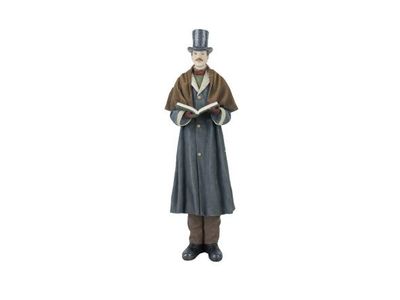 Man Blauw - Bruin  19x15xh36cm Resin 