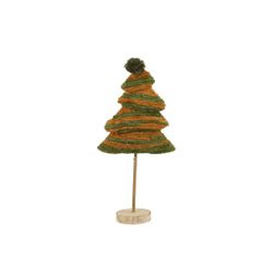 Kerstboom Knitted Wool Groen 14x7,5xh32c M Textiel 