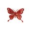 Vlinder Clip Glitter Rood 14x2xh10cm Kun Ststof 