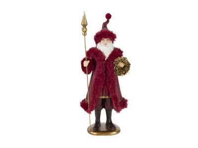 Santa Bordeaux 15x11,2xh38,3cm Resin 