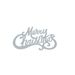 Hanger Merry Christmas Glitter Zilver 20 ,5x10xh,4cm Kunststof 