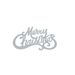 Hanger Merry Christmas Glitter Zilver 20 ,5x10xh,4cm Kunststof 