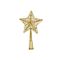 Kerstboompiek Star Glitter Goud 12x4xh28 Cm Kunststof 