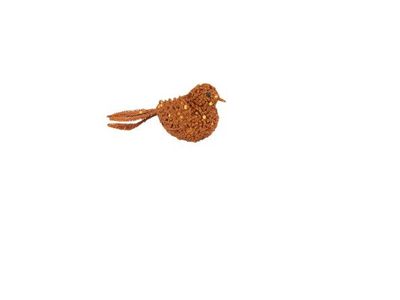 Vogel Clip Glitter Koper 12x4xh10cm Kuns Tstof