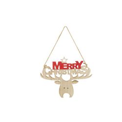 Hanger Merry Christmas  Rood 29x1xh24cm Hout 