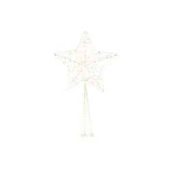 Kerstboompiek Star Glitter Wit 12x4xh28c M Kunststof 