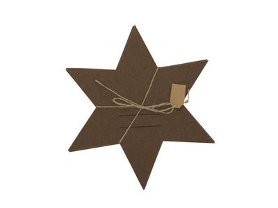 Etoile Cutlery Set4 Brun 25x28,5xh,3cm  Feutre