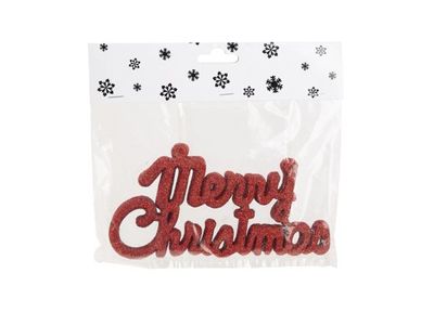 Hanger Set6 Merry Christmas Rood 20cm Ku Nststof