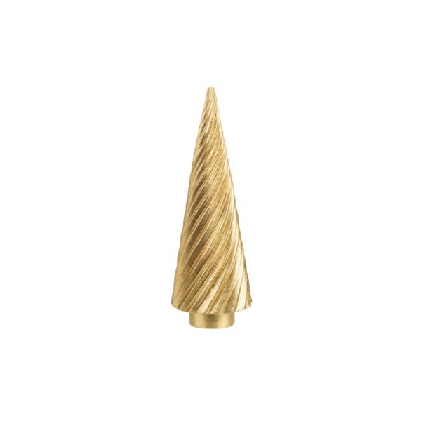 Kerstboom Spiral Stripes Goud 8,5x8,5xh2 4,5cm Resin 