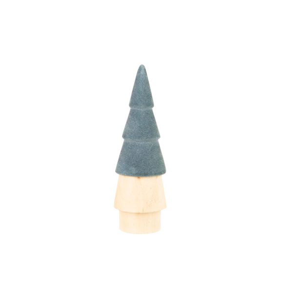 Kerstboom Top Colored Blauw 7,5x7,5xh22, 5cm Rond Hout 