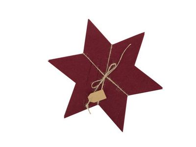 Etoile Cutlery Set4 Bordeaux 25x28,5x0,3 Cm Feutre