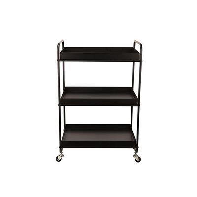 Trolley Mat 3 Trays Noir 53x35xh81cm Met Al  Cosy @ Home