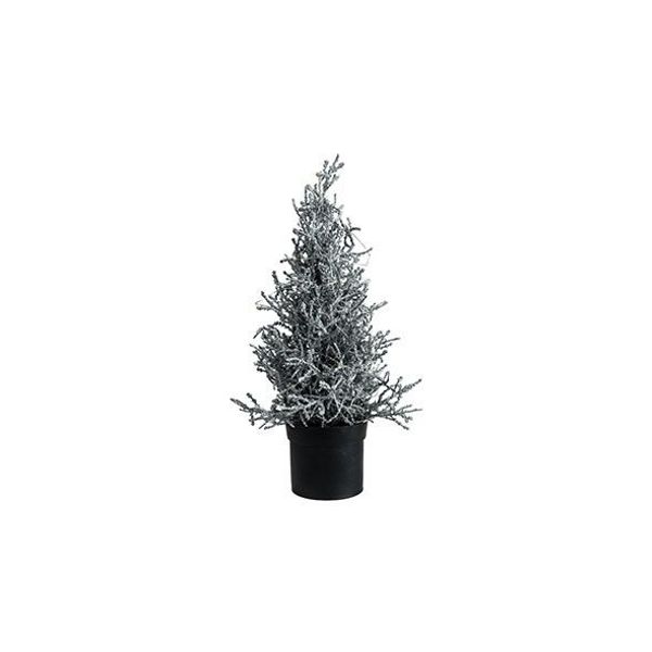 Kerstboom 15 Led Lights Glitter Zilver 1 3x13xh33cm Kunststof 