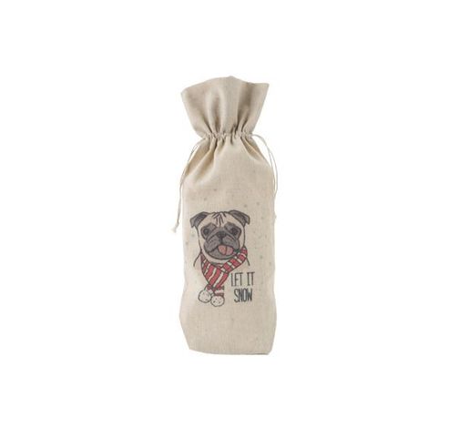 FLESSENZAK DOG NATUUR 14X1XH35CM TEXTIEL  Cosy @ Home