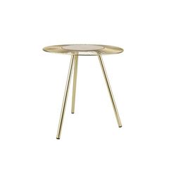 Cosy @ Home Bijzettafel Tripod Goud 42x42xh44cm Rond  Metaal 