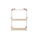 Cosy @ Home Etagere Birds Powder Coated 2shelfs Roze 28x8,5xh36cm Metaal