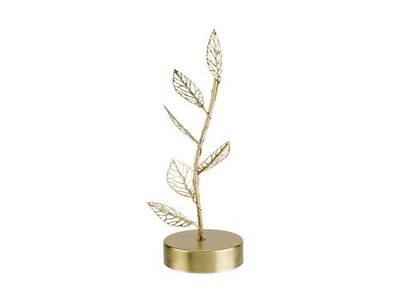Feuilles Led Light Ornament 2aabat Not I Ncl Dore 12x10,5xh26,5cm Metal