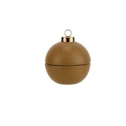 Cosy @ Home Boule Noel Open It And Find A Tl-holder Camel 7x7xh7,5cm Rond Dolomite 